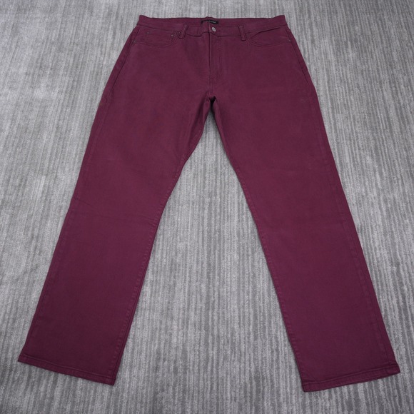 Lucky Brand Other - Lucky Brand 121 Heritage Slim Burgundy Stretch Jeans Mens 40x32 Fit 41X32.5
